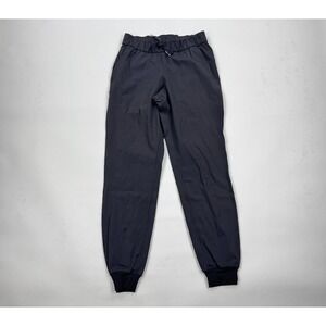 Lululemon On the Fly Jogger Women 4 Stretch Pockets Elastic Waist Drawcord Black